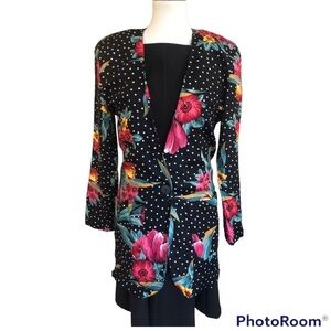 80’s Vintage Autograph Polka Dot Blazer Jacket